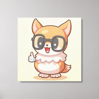 Toile Imprimantes d'animaux mignons