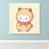 Toile Imprimantes d'animaux mignons (Insitu (Plancher de Bois))