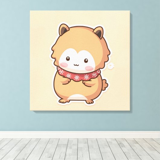 Toile Imprimantes d'animaux mignons (Insitu (Plancher de Bois))