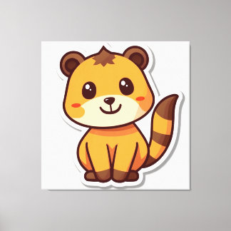 Toile Imprimantes d'animaux mignons