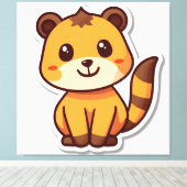 Toile Imprimantes d'animaux mignons (Insitu (Plancher de Bois))