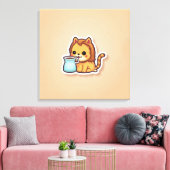 Toile Imprimantes d'animaux mignons (Insitu(Salon))