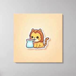 Toile Imprimantes d'animaux mignons