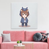 Toile Imprimantes d'animaux mignons (Insitu(Salon))