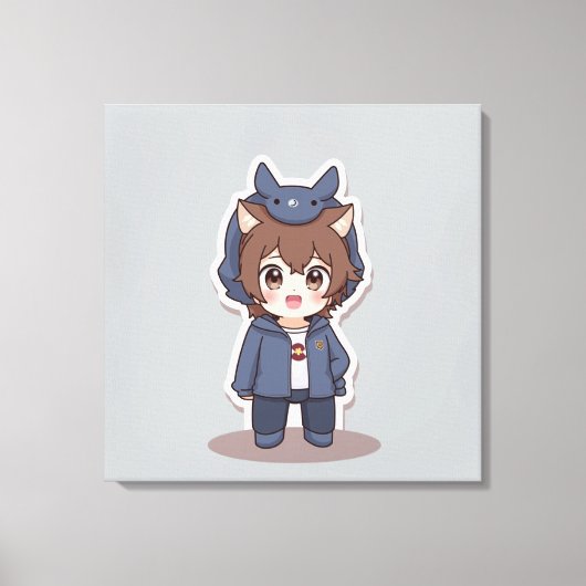 Toile Imprimantes d'animaux mignons (Recto)
