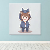 Toile Imprimantes d'animaux mignons (Insitu (Plancher de Bois))