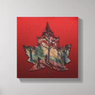Toile Imprimantes d'art Feuille d'érable du Canada - toi