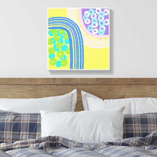 Toile Imprimantes d'art simple et jaune (Insitu(Chambre))