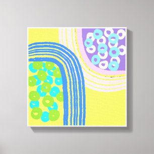 Toile Imprimantes d'art simple et jaune