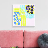 Toile Imprimantes d'art simple et rose (Insitu(Salon))