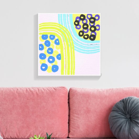 Toile Imprimantes d'art simple et rose (Insitu(Salon))