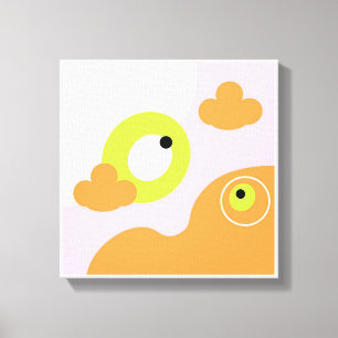 Toile Imprimantes originales d'art simple rose