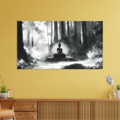 Toile Imprimé Bouddha blanc noir (Insitu(Salon))