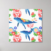 Toile imprimé d'art motif à l'okinawan bingata (Recto)