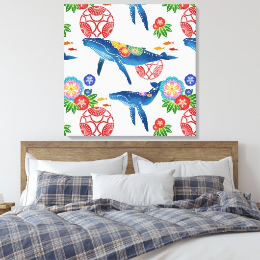 Toile imprimé d'art motif à l'okinawan bingata (Insitu(Chambre))