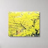 Toile imprimé japonais jaune gingko (Recto)