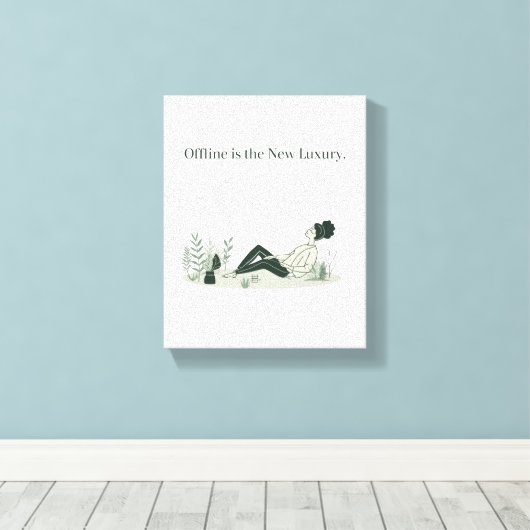 Toile Imprimé Offline Is the New Luxury (Insitu (Plancher de Bois))