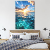 Toile imprimée Horizon Doré Océan (Insitu(Chambre))