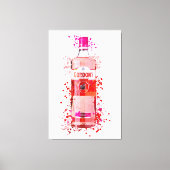 Toile imprimée rose Gin (Recto)