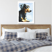 Toile Imprimer à partir de la peinture d'un Dachshund (Insitu(Chambre))