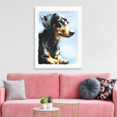 Toile Imprimer à partir de la peinture d'un Dachshund (Insitu(Salon))
