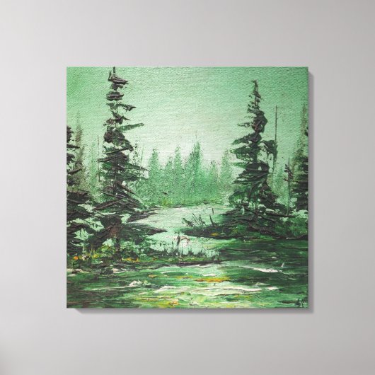 Toile Imprimer Ann Hayes Peinture Forêt Verte (Recto)
