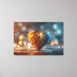 Toile Imprimer Bokeh Bokeh Heart