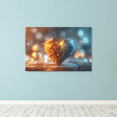 Toile Imprimer Bokeh Bokeh Heart (Insitu (Plancher de Bois))