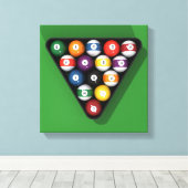 Toile Imprimer : boules de billard en rack / billard (Insitu (Plancher de Bois))