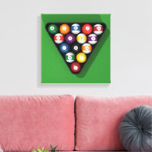 Toile Imprimer : boules de billard en rack / billard (Insitu(Salon))