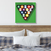 Toile Imprimer : boules de billard en rack / billard (Insitu(Chambre))