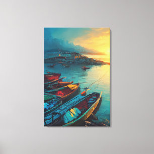 Toile Imprimer Canvas de village Fisher