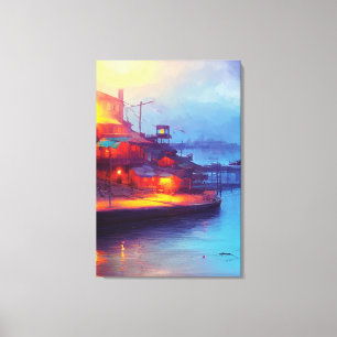 Toile Imprimer Canvas de village Fisher