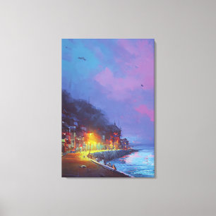 Toile Imprimer Canvas de village Fisher