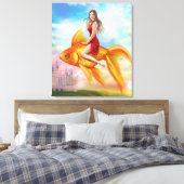 Toile Imprimer Imaginaire Princesse et le poisson  (Insitu(Chambre))