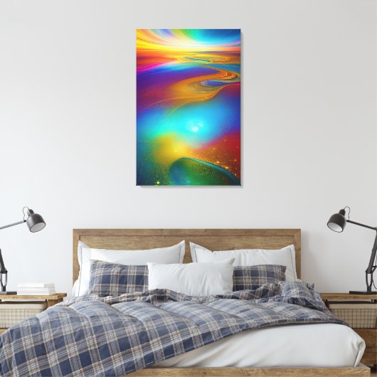 Toile Imprimer Joyau d'Art Abstrait Mur Arc-en-cie (Insitu(Chambre))