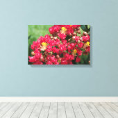 Toile Imprimer La Fleur De Myrte De Crème Rouge (Insitu (Plancher de Bois))