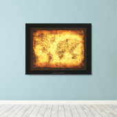 Toile Imprimer l'ancienne carte (Insitu (Plancher de Bois))