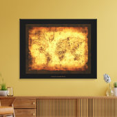 Toile Imprimer l'ancienne carte (Insitu(Salon))