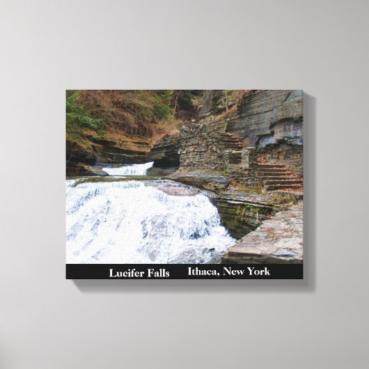 TOILE IMPRIMER LUCIFER CHUTES ITHACA NEW YORK CANVAS (Recto)