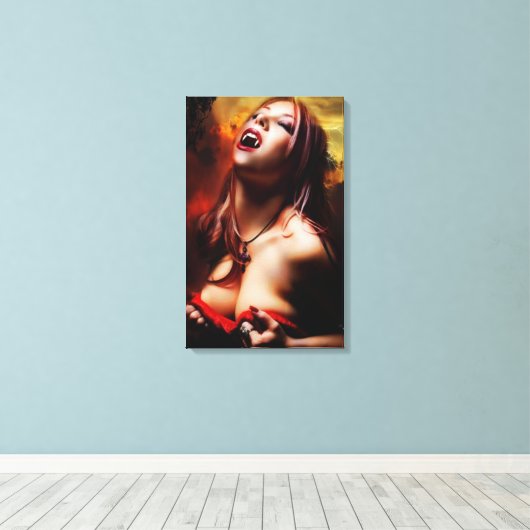 Toile Imprimer Vampire Lady Canvas (Insitu (Plancher de Bois))