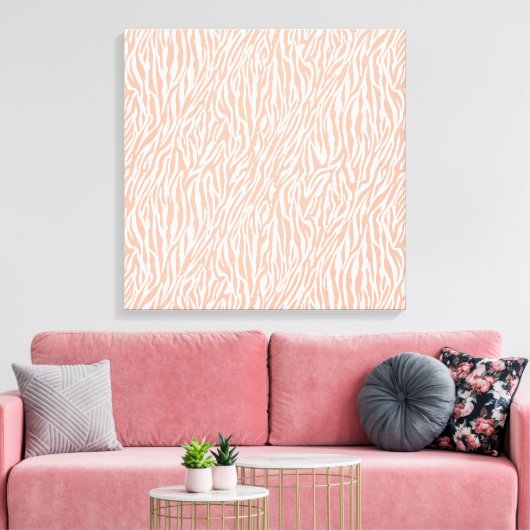 Toile Imprimer Zebra Peach (Insitu(Salon))
