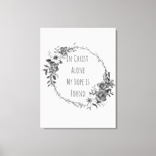 Toile In Christ Alone Canvas Print (Recto)