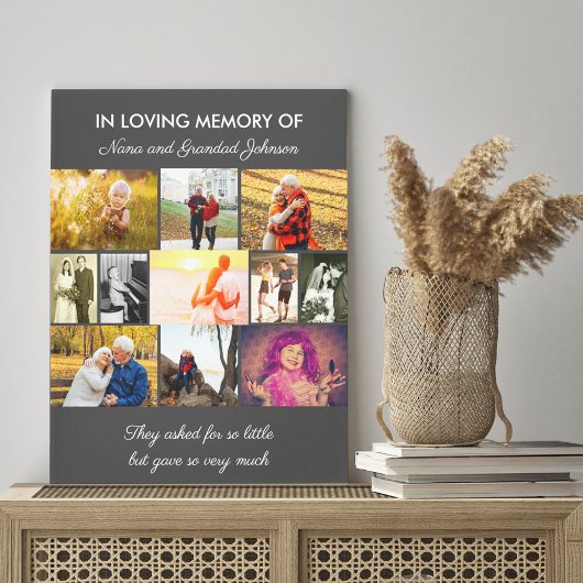 Toile In Love Memory Memorial Citation Gris Photo Collag