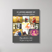 Toile In Love Memory Memorial Citation Gris Photo Collag (Recto)
