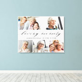 Toile In Love Memory Photo Collage Memorial Keepsaké (Insitu (Plancher de Bois))