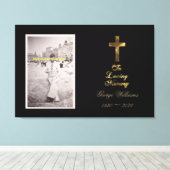 Toile In Love Memory Typography Golden Cross Photo (Insitu (Plancher de Bois))