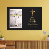 Toile In Love Memory Typography Golden Cross Photo (Insitu(Salon))
