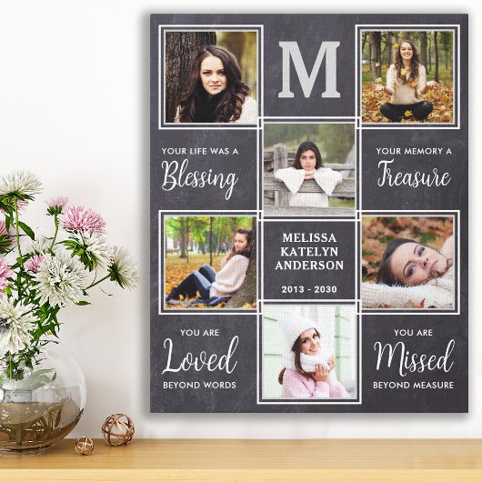 Toile In Love Memory Unique Photo Collage Memorial