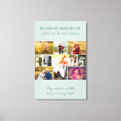 Toile In Loving Memory Custom 11 Photo Collage Vert (Recto)